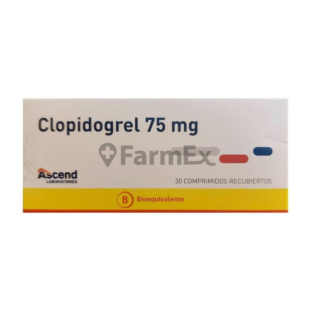 Clopidogrel 75 mg x 30 comprimidos "Ley Cenabast" ASCEND
